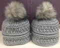 Adult crochet hats with Poms
