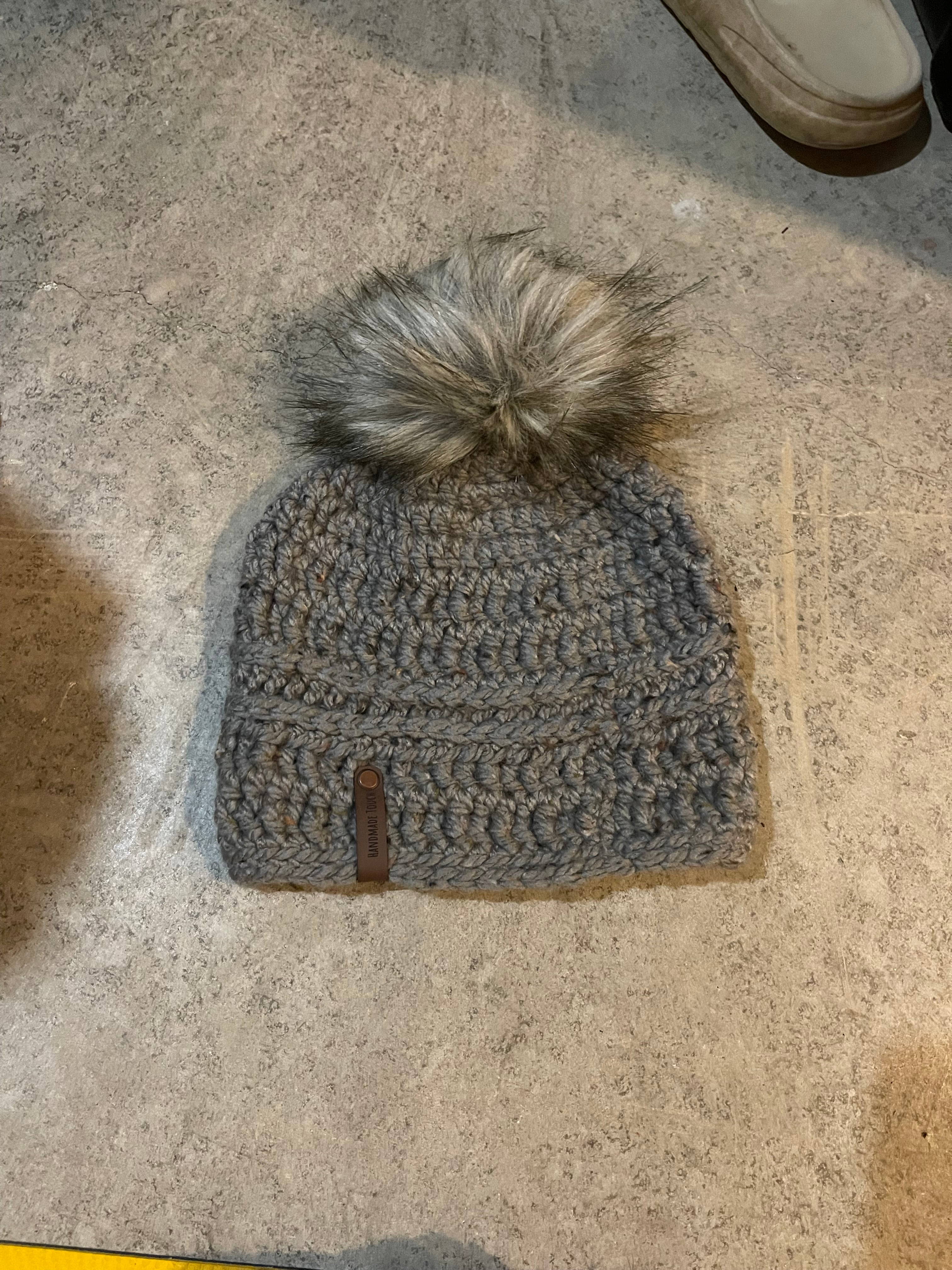 Adult crochet hats with Poms