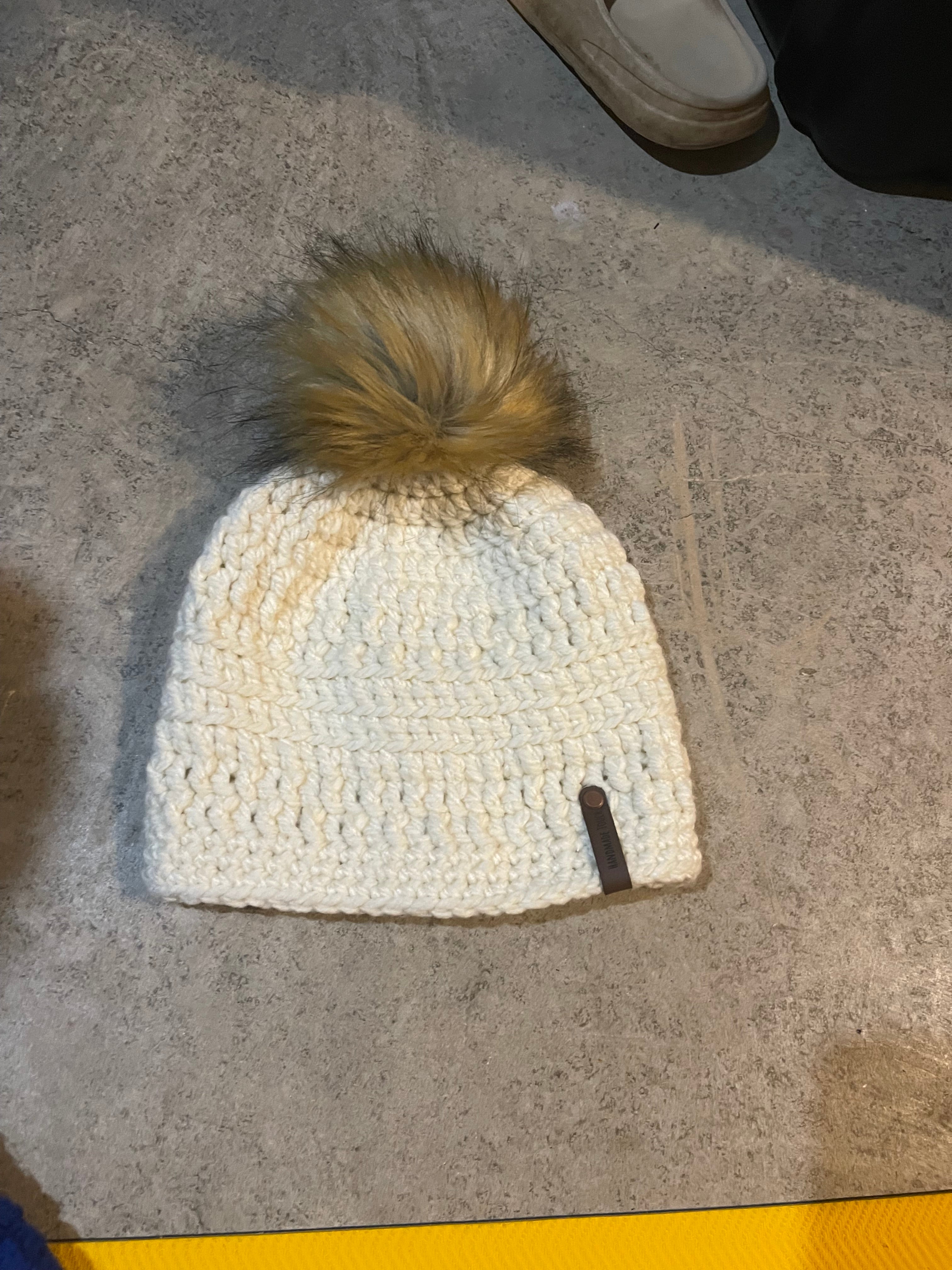 Adult crochet hats with Poms