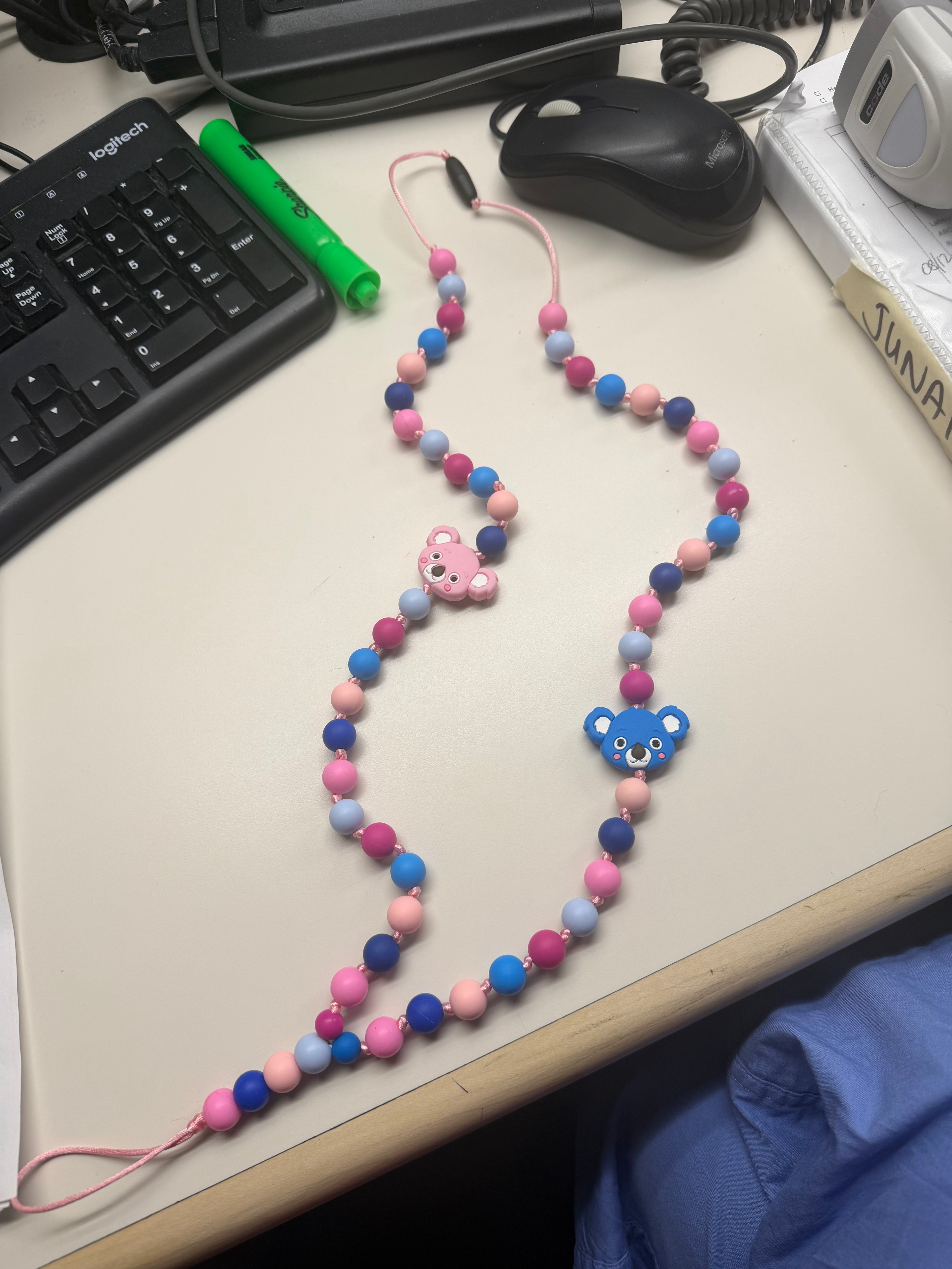 Silicone bead lanyards